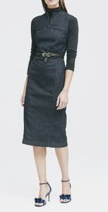 Banana Republic slit neck denim sheath dress